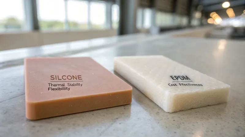 Silicone and EPDM material samples