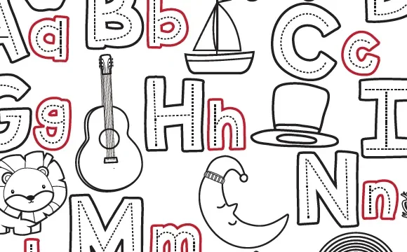 alphabet and numbers