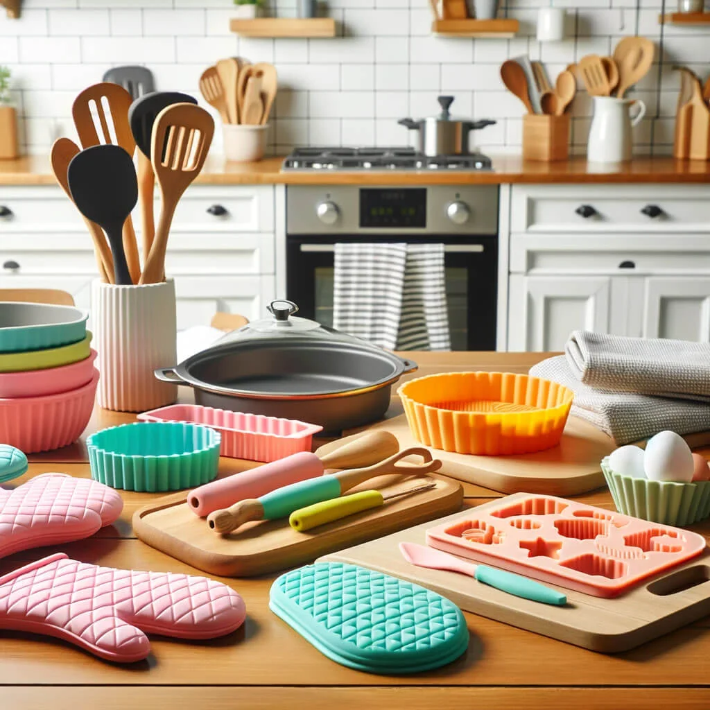 silicone kitchen utensils illustrations